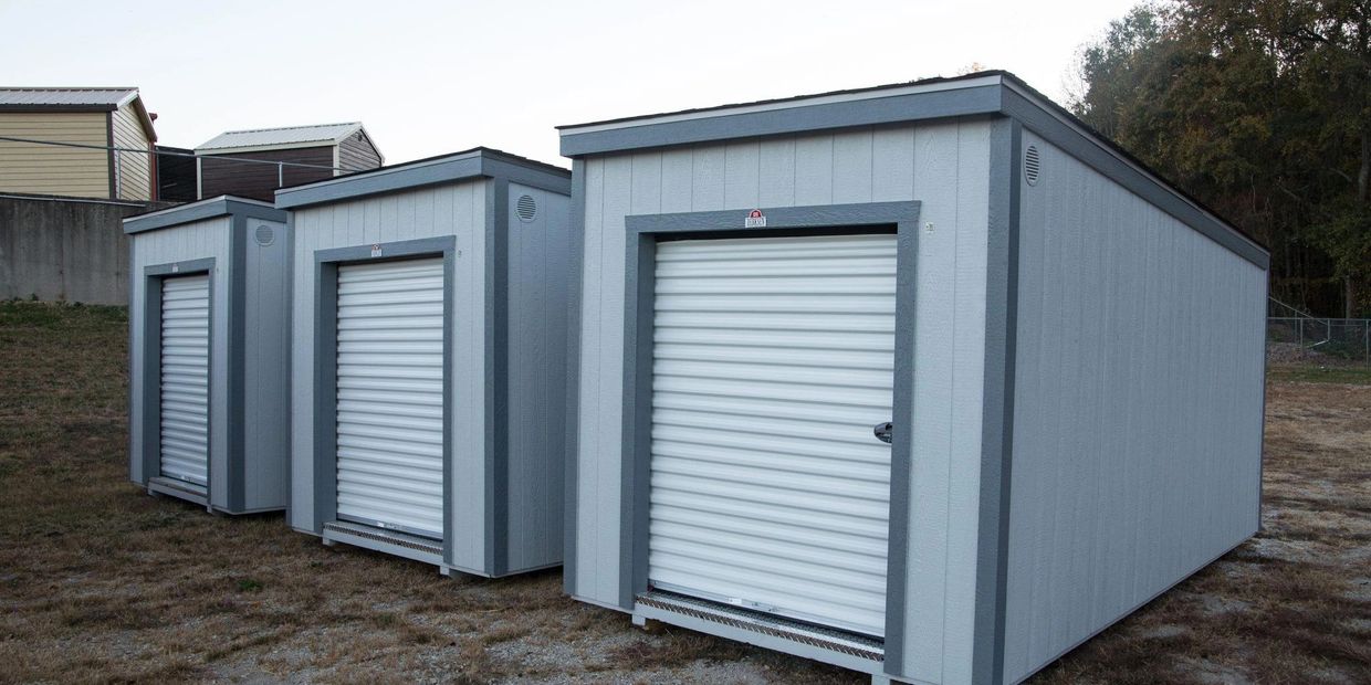Derksen portable modern garage customizable at Tiny Hive in Giddings, TX