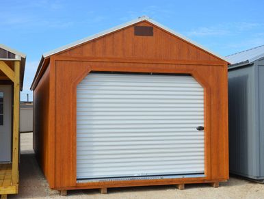 Portable garage in urethan at Tiny Hive in Giddings, Texas