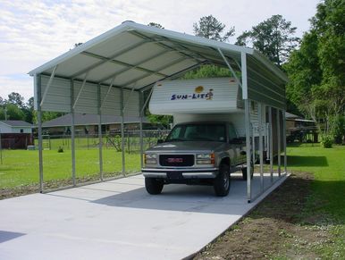 Metal carport for sale in Giddings, TX at Tiny Hive