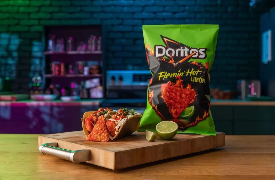 Crunchy DORITOS® FLAMIN’ HOT® Limon Baja Fish Tacos