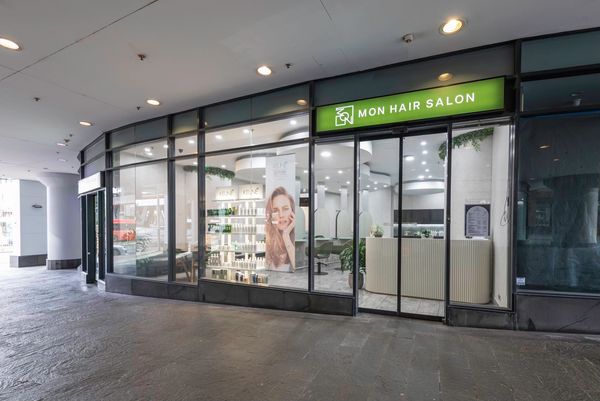 Wide angle shot of outside Salon
