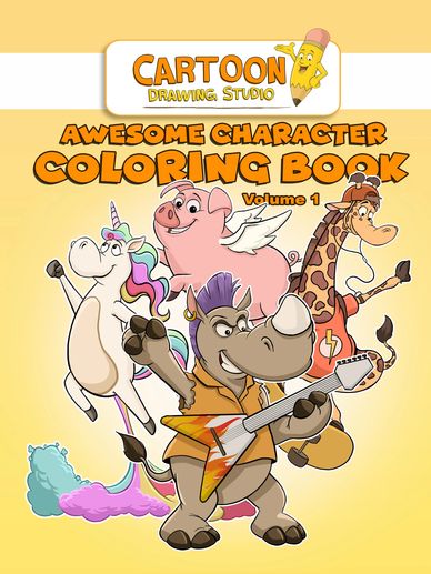 Cartoon Drawing Studio Coloring Book