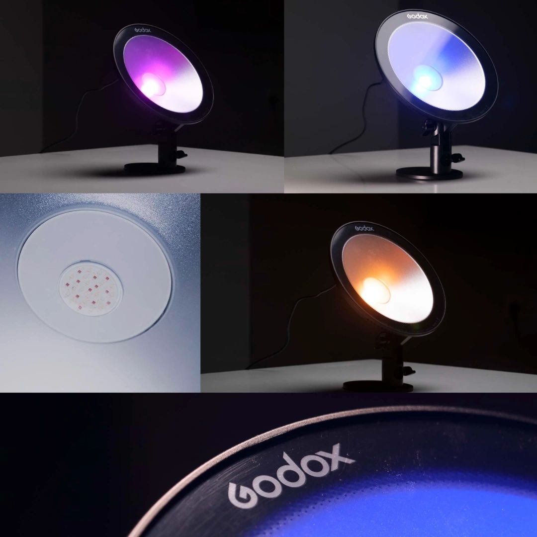 Godox CL10 RGB Ambient Light, 36000 Colors LED RGB Atmosphere Background  Light with 39 Special Light Effects, Studio Decorate Light with APP/Remote