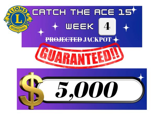 projected jackpot for each week
