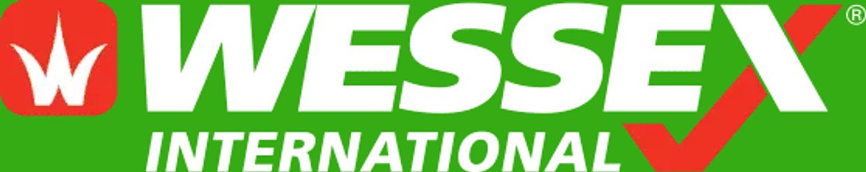 Logo for Wessex International with green, white, and red colors.