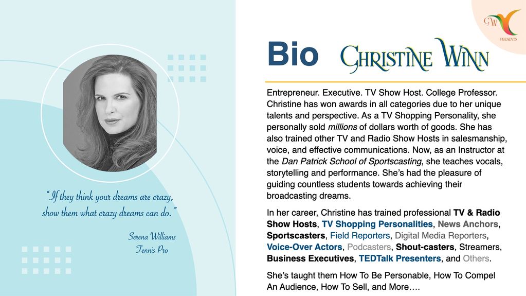 Christine Winn's Bio