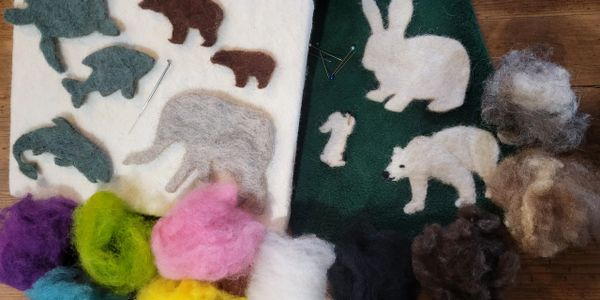 Examples of materials for felting workshops grades 7-12
