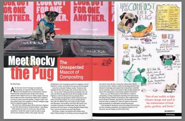 Rocky the Pug is the unexpected mascot of composting, inspiring eco-friendly habits.