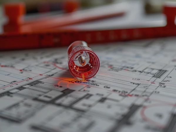 Intrusion detection system components marked on a security plan layout