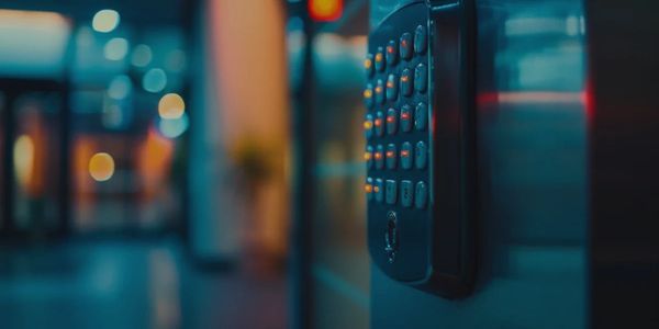 Keypad-based access control system providing secure entry to a commercial facility