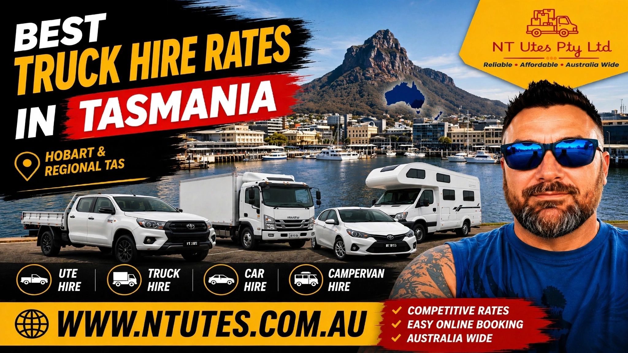 Perfect for moving, trade jobs, and touring Tasmania.