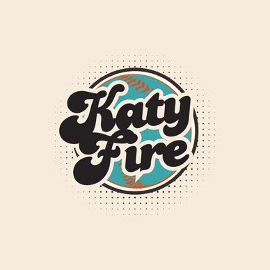 Katy Fire logo with baseball design.