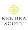 Kendra Scott logo with gold floral emblem.