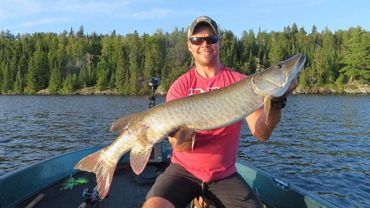 Musky fishing at cedar Lake Lodge