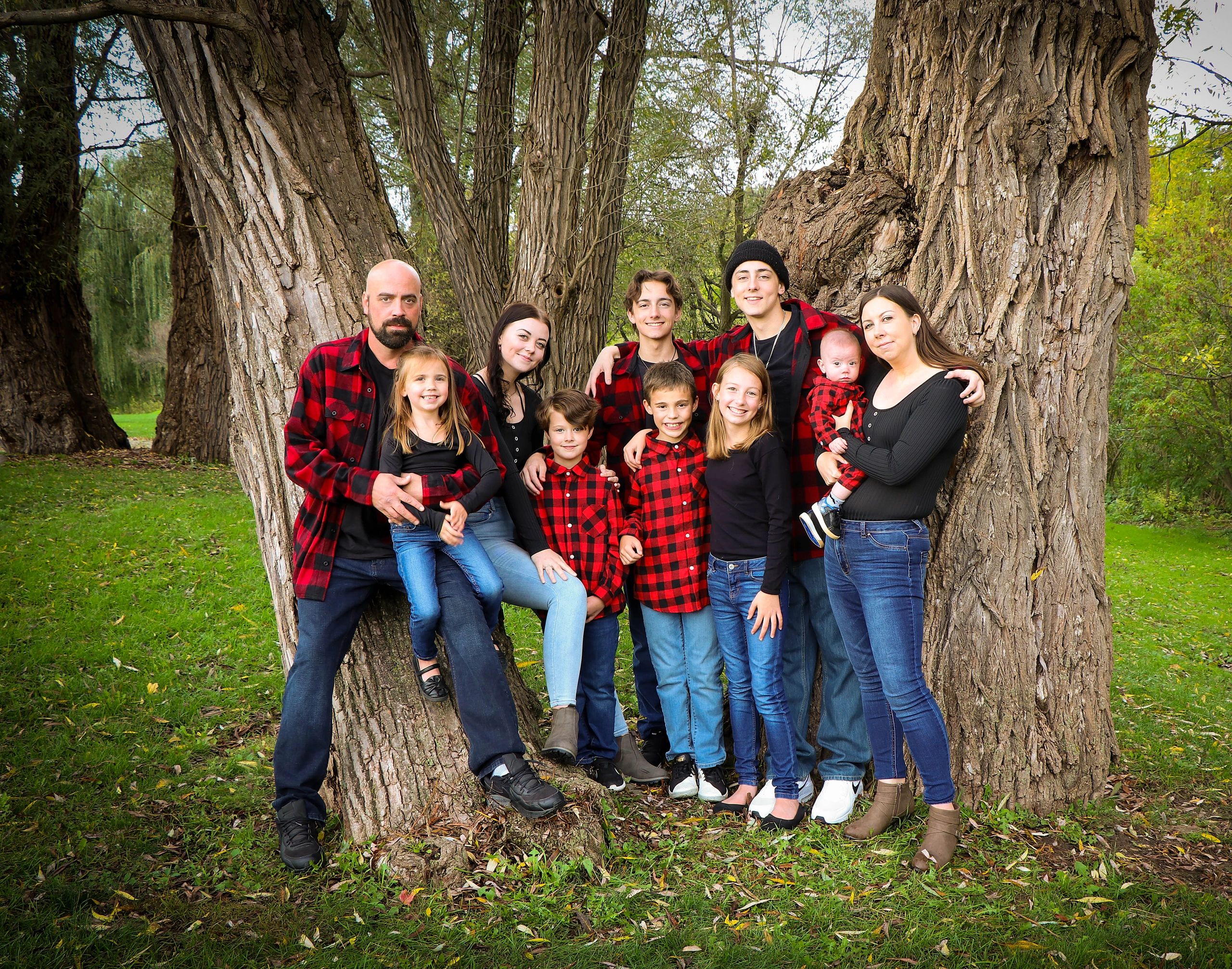 Family photo outside