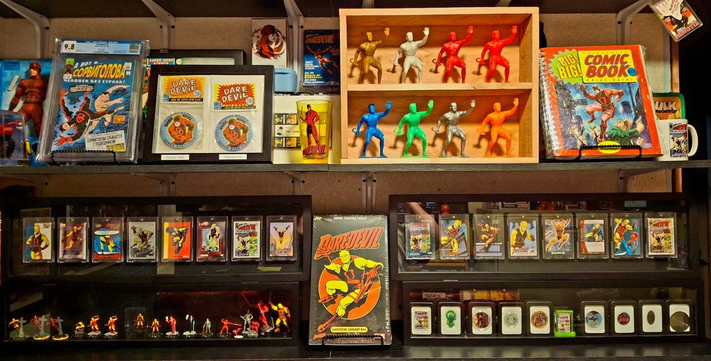 The largest collection of vintage collectables, marvelmania, and prototype toys featuring Daredevil.