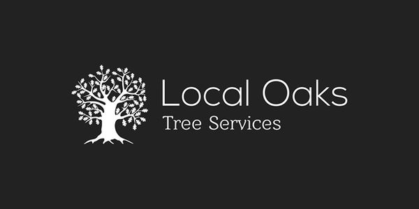 Logo for Local Oaks Tree Services with a stylized oak tree illustration.