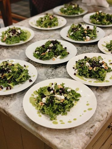 Private dinner kale salad