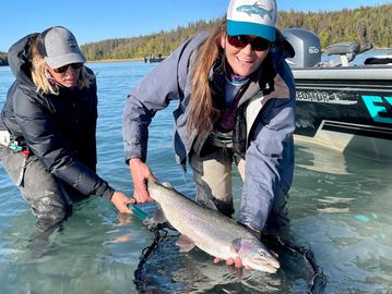 Book a trout charter on the Kenai River in Alaska