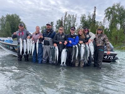 Salmon fishing on the Kenai River in Alaska
