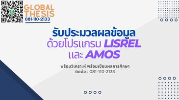 รับประมวลผลข้อมูล  LISREL รับประมวลผล AMOS จ้างทำ LISREL จ้างวิเคราะห์ AMOS จ้างทำวิจัย LISREL 