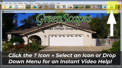 GreenScapes Landscape Design Imaging Software has built-in training videos for every command.