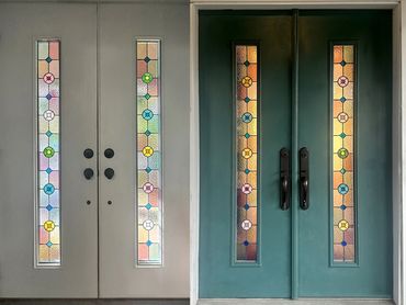 Edwardian Doorlite Pair | 64 x 7"