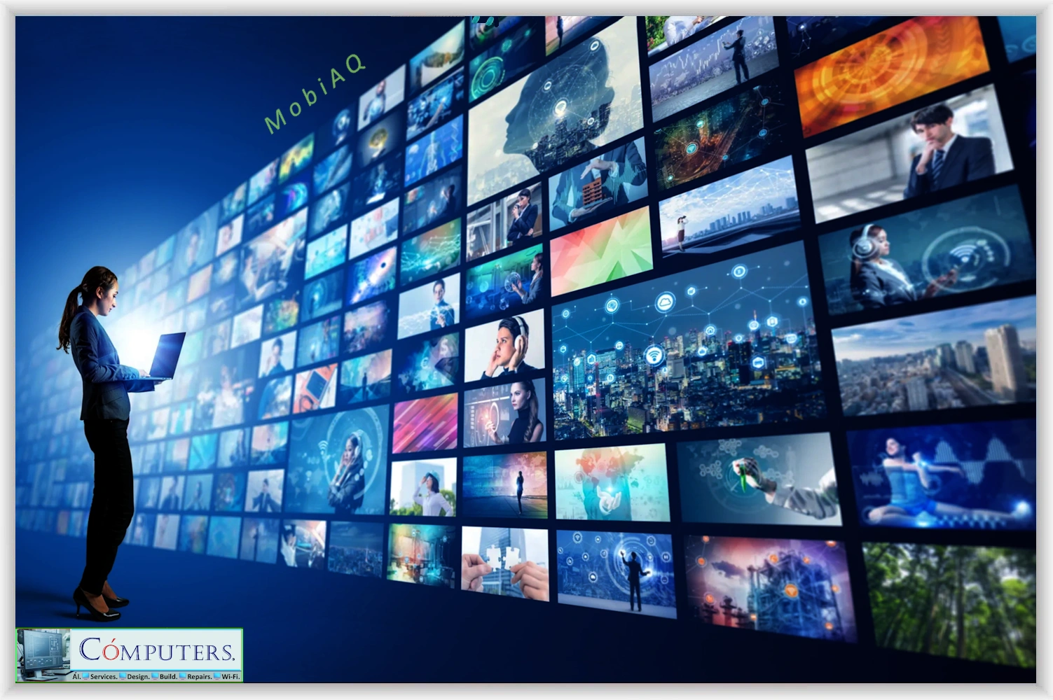 Hólogram Cómputers Repair Sale Services Wi-FI Connectivity Device ÁI Virtual Reality Róbotics MobiAQ
