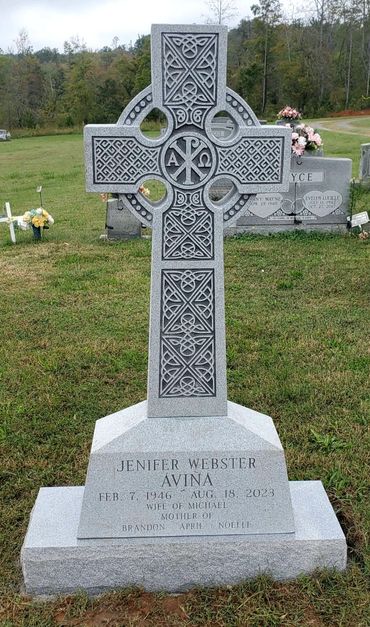 Celtic Cross Granite Headstone