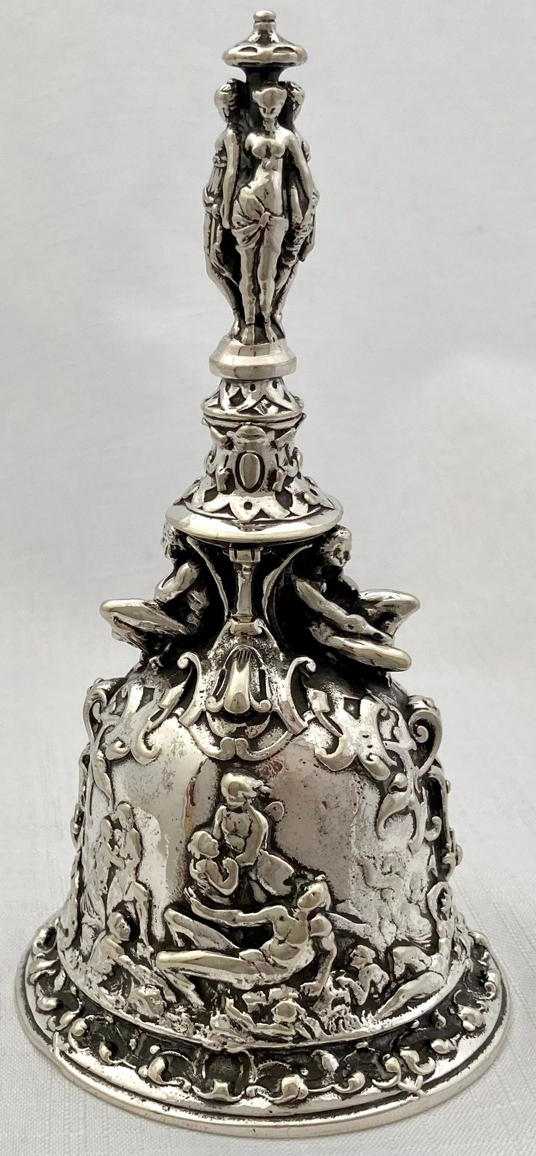 Table bell with allegorical scenes from Dante Alighieri’s The Inferno. Elkington, Birmingham 1883