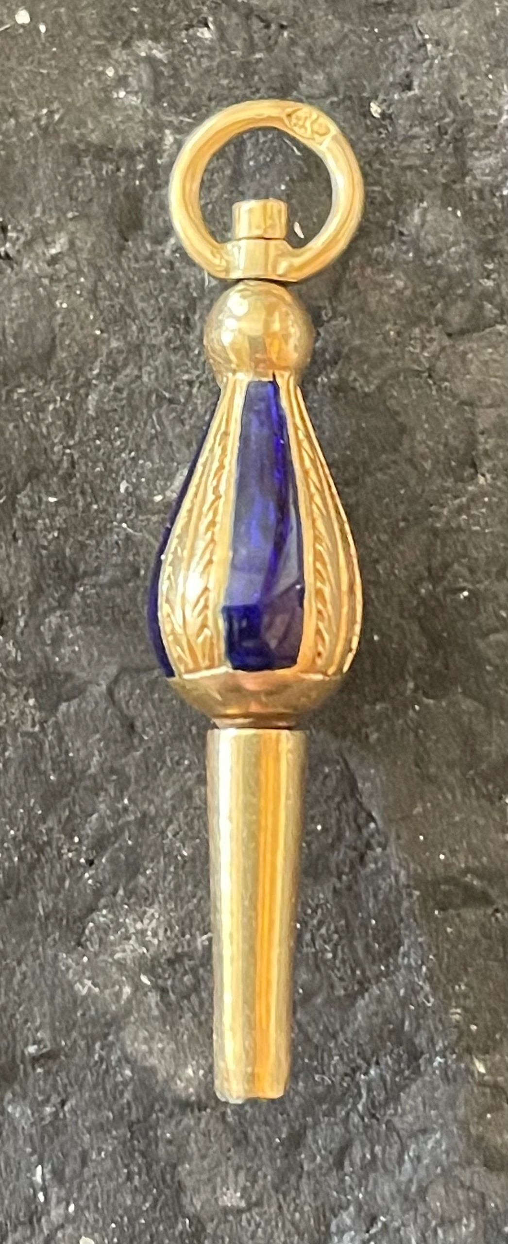Enameled gold watch key. Breguet, Paris c.1785