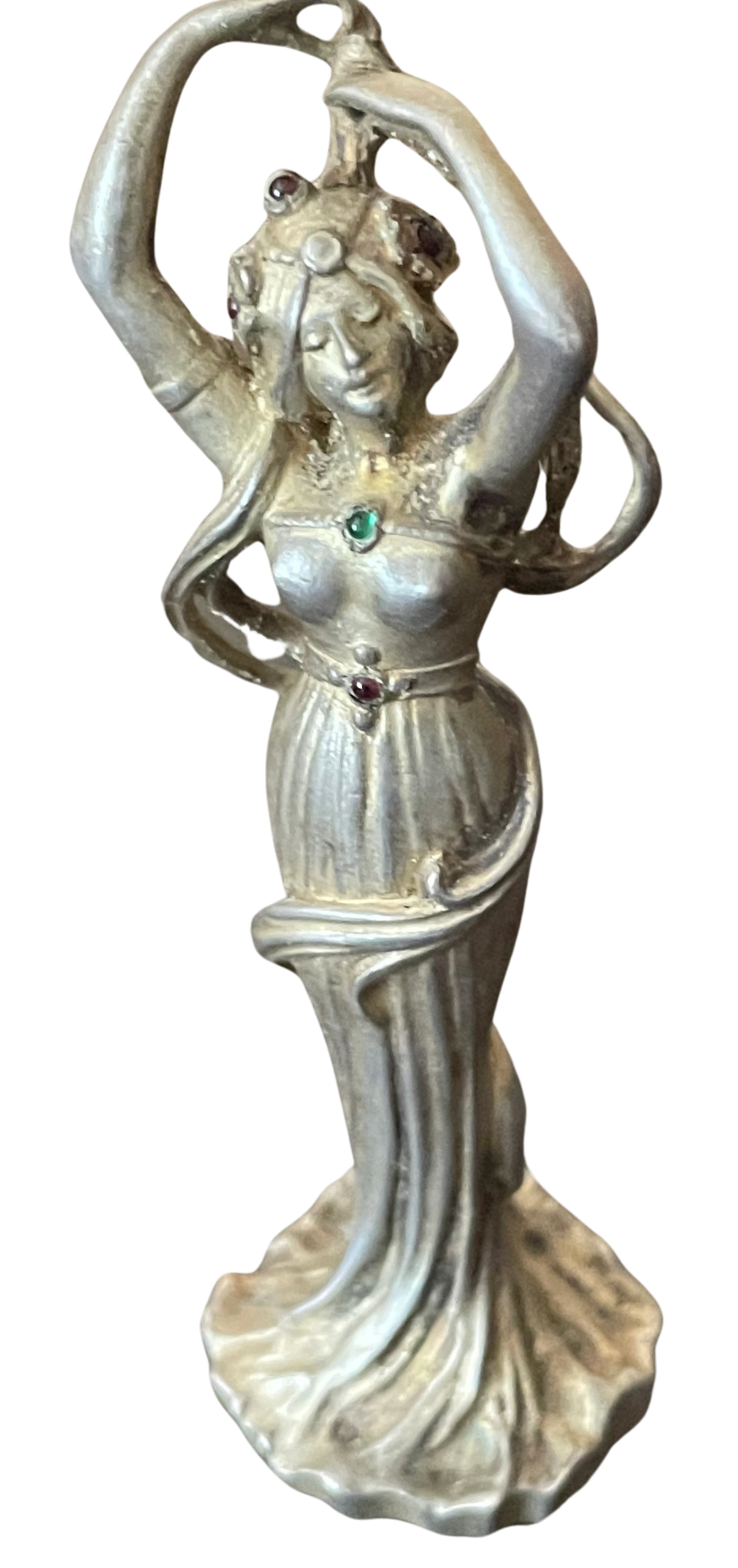 Silver desk seal commemorating Isadora Duncan’s 1902 European tour by Wenzel Brezina, Vienna.