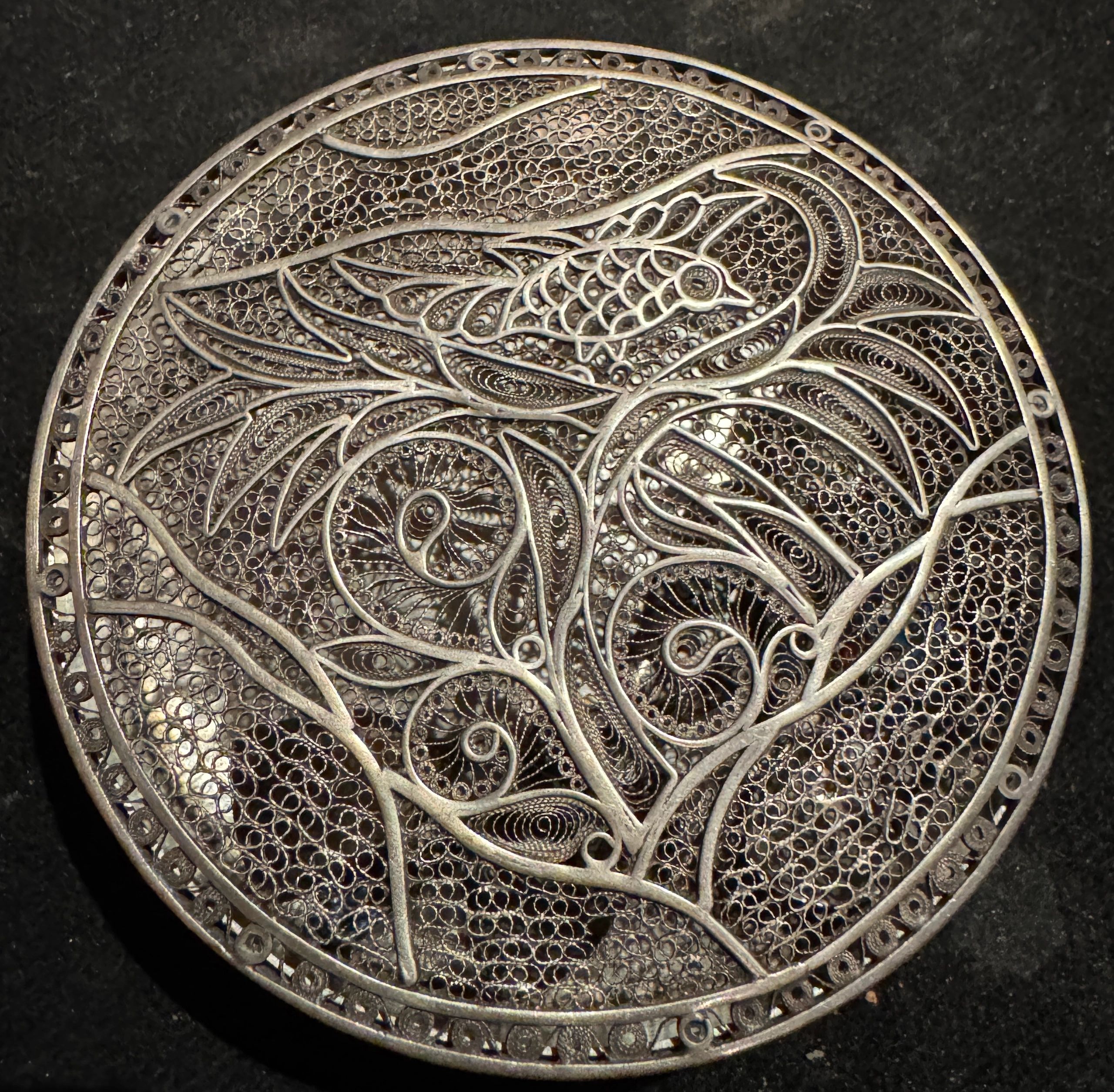 Filigree box, silver. Karimnagar, (Telangana) Deccan. India, c.1800