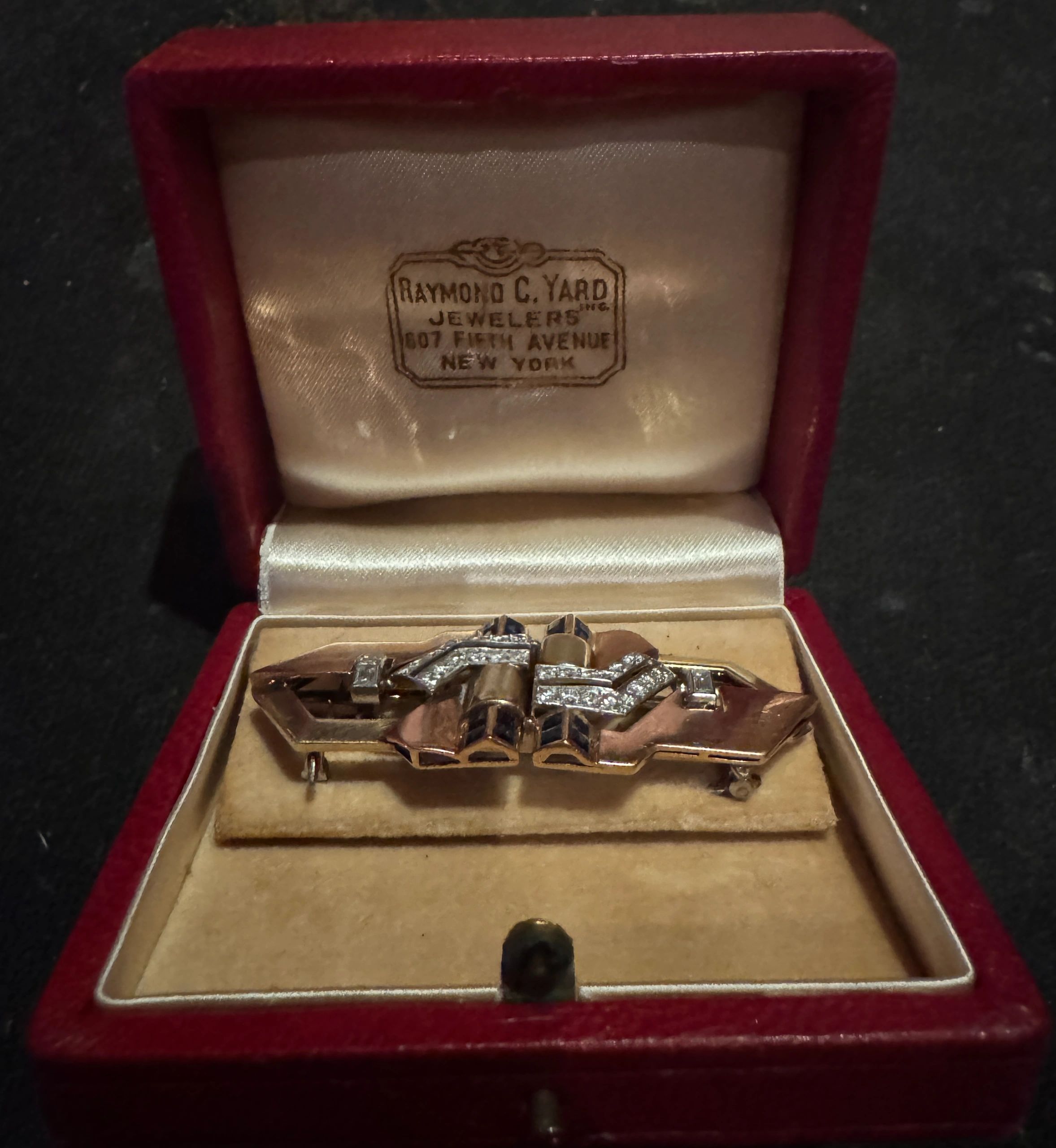 Double clip pins (Duette brooch). Raymond Yard, c.1930.