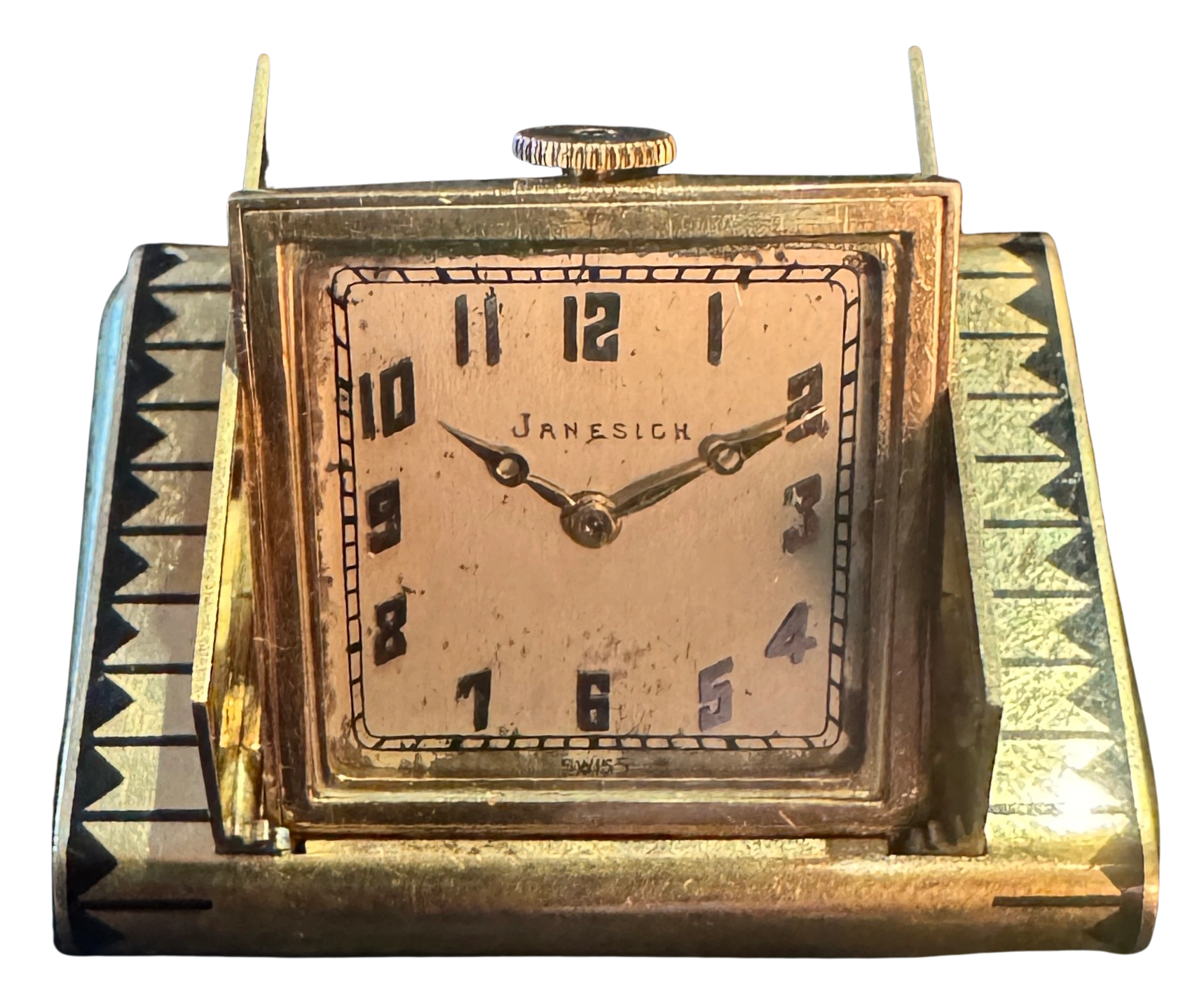 Gold Montre de Sac (purse watch) by Verger Freres, movement by Vacheron Constantin. Retailed by Janesich, Paris or Monte Carlo, c.1925
