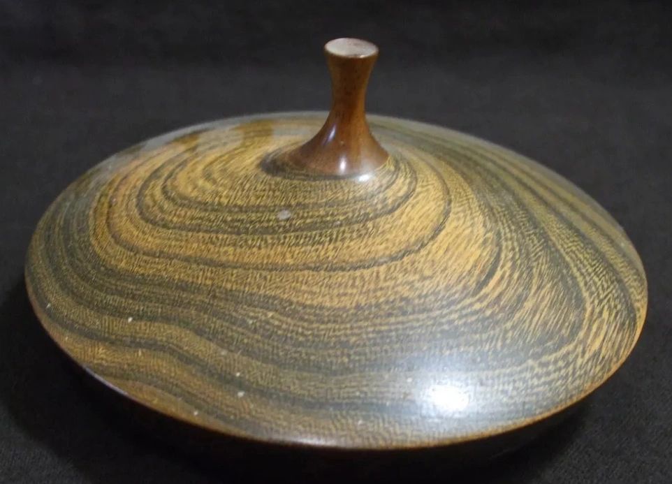 Turned wood vase by Josef Hoffman. Wiener Werkstatte, c.1920