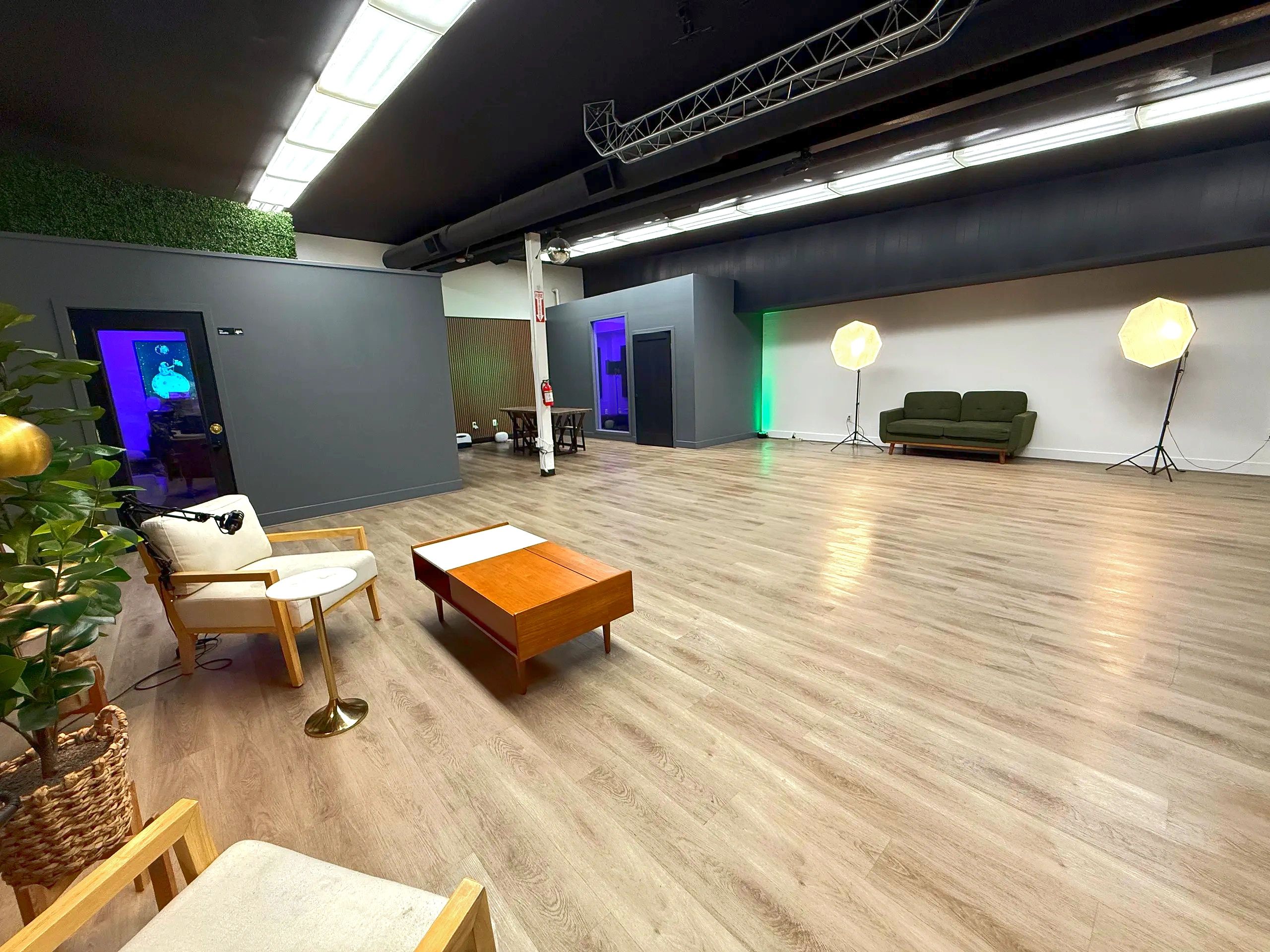 Recording studio interior for Slide Thru Media