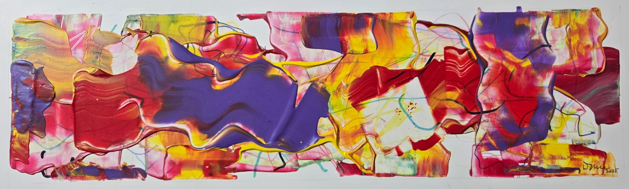 Abstract artwork by Douglas I. Sheer – 2025 Yupo