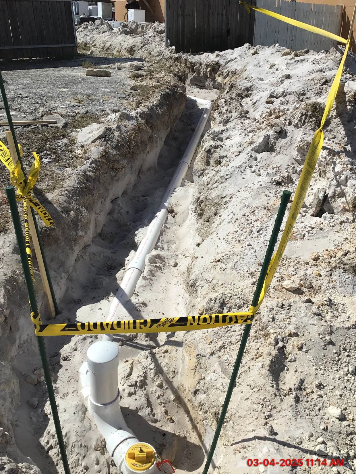 drain replacement services completed, cleanout installed. Plumbing inspection services ready