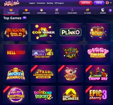 Interface de jeu Vegas Plus Casino montrant des gains potentiels