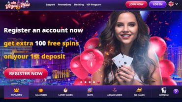 Interface de Vegas Plus Casino