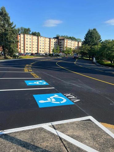 Handicap Pavement Paint Markings 