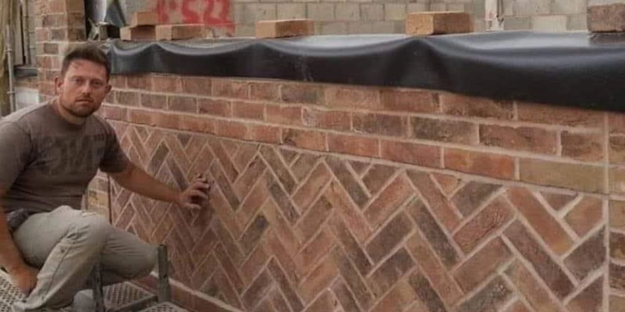 Heronbone brickwork