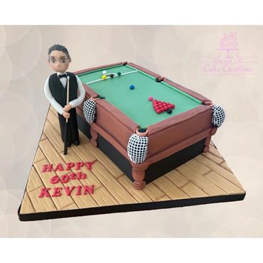 Snooker player cake