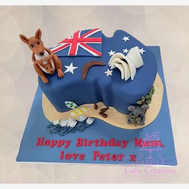 Australia themed cake