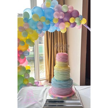 Rainbow wedding cake