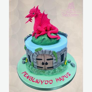 Dragon cake Welsh dragon cake