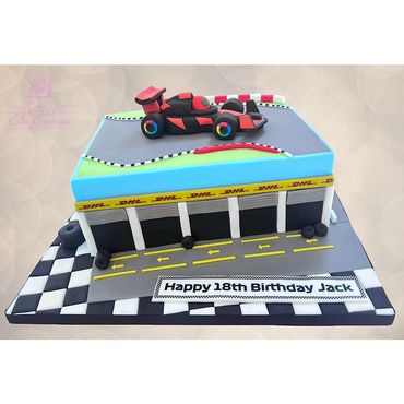 Motor racing cake Formula 1 cake 