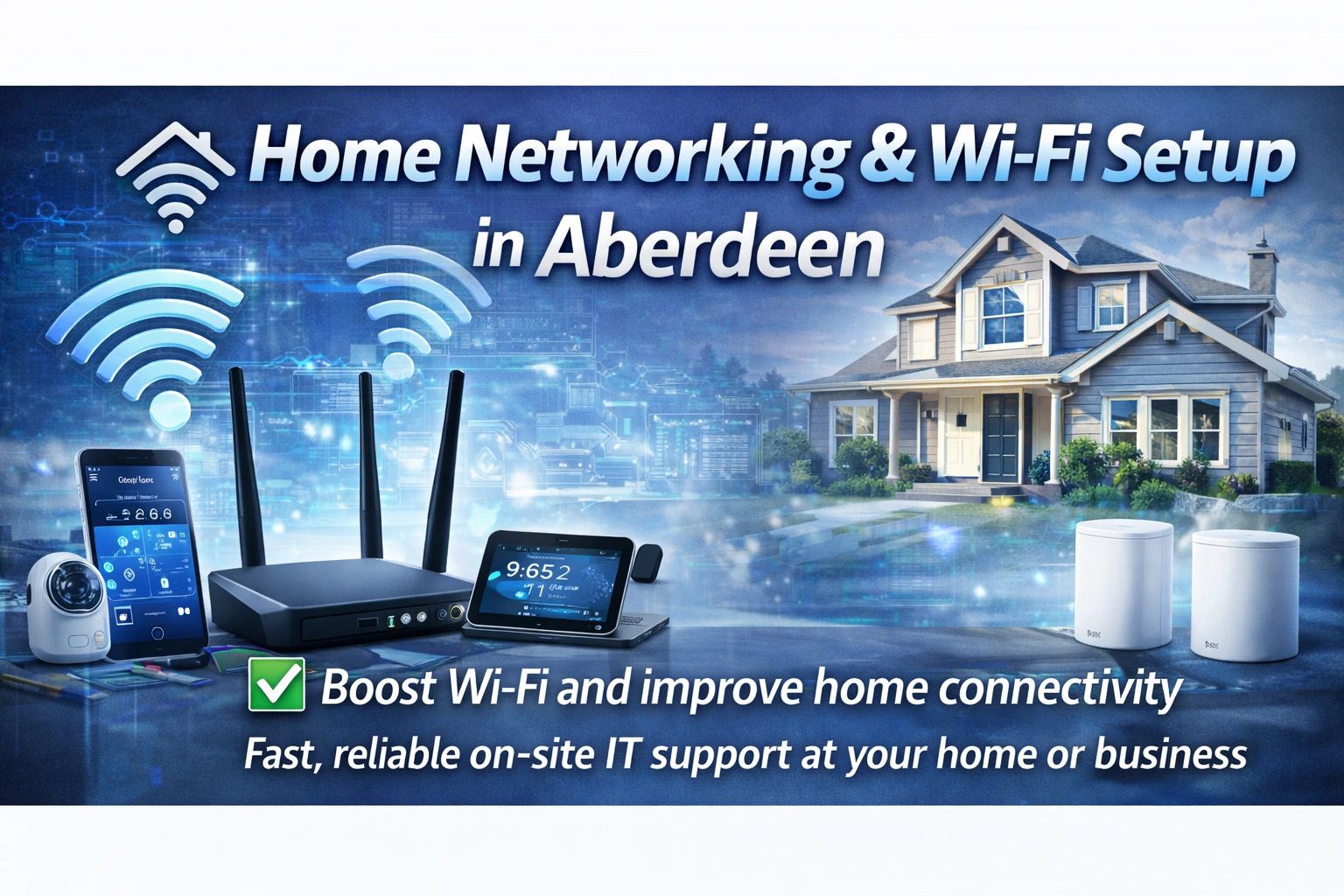Home networking and Wi-Fi setup services in Aberdeen for improved connectivity.