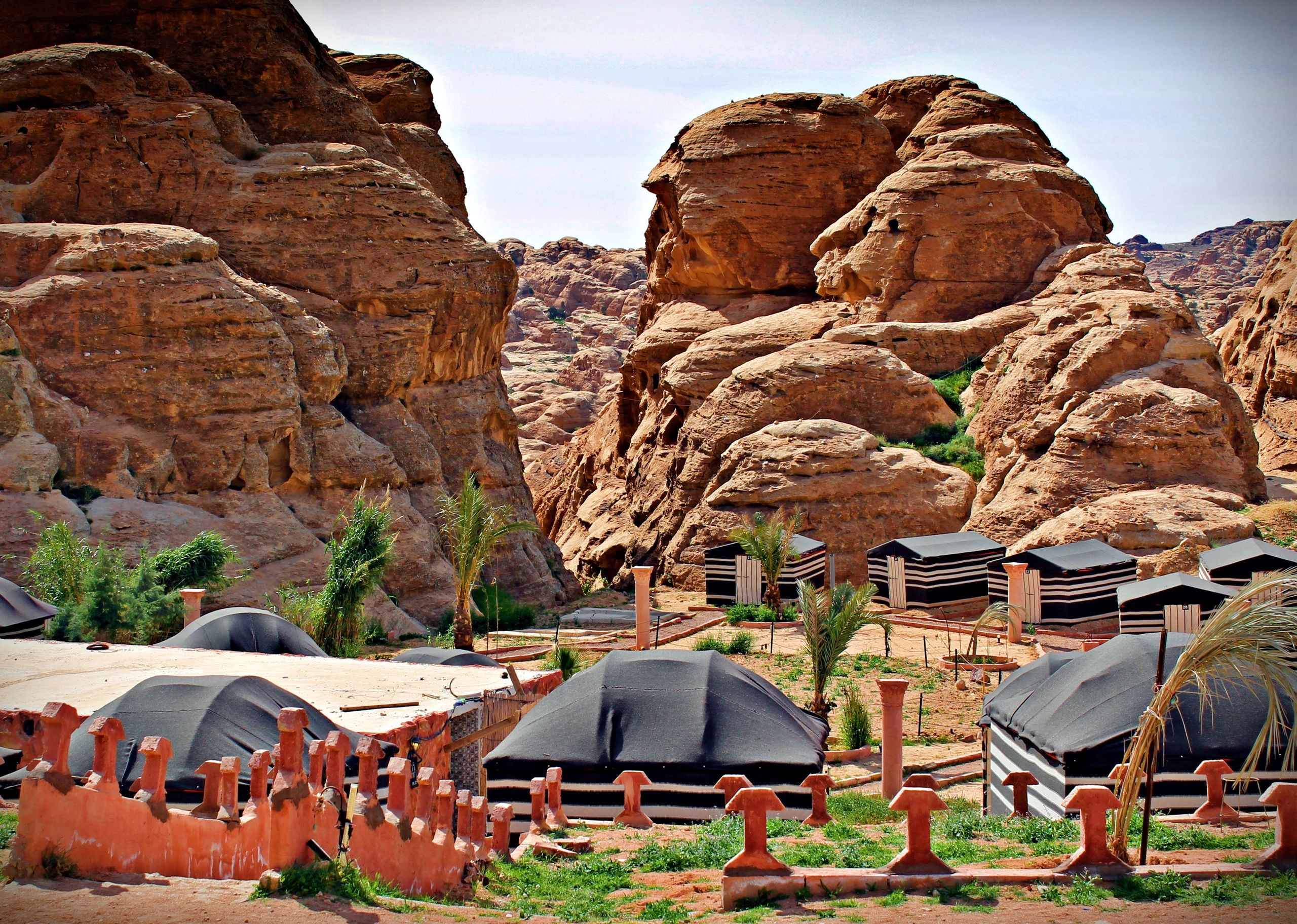 Bedouin Camp close to Petra, traditional bedouin tents close to Petra, bedouin camp in Little Petra.